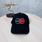 B*alanciaga red blue logo Cap