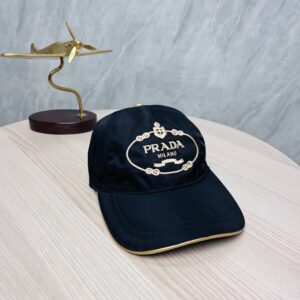 Prada*a Italian Embroidery Cap