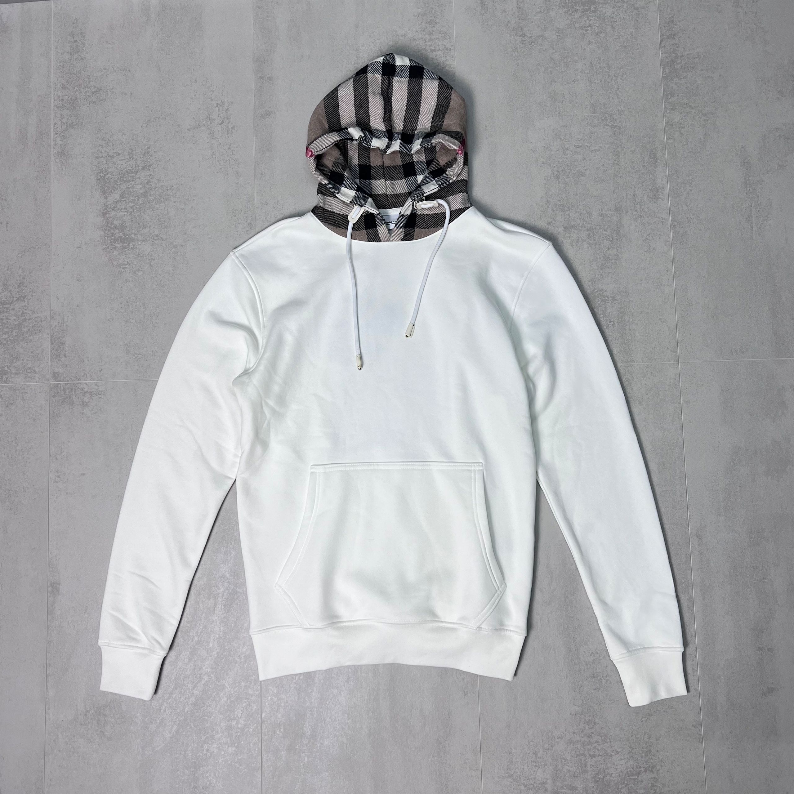 IMG_7207 Bu*rb Print Hoodie White - Image 1